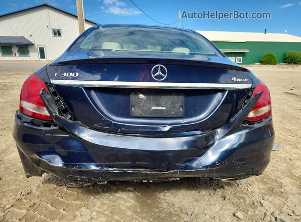 55SWF4KB2GU112338 2016 MERCEDES-BENZ C Blue Հետևի տեսք