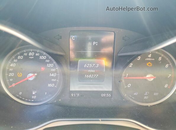 55SWF4KB2GU112338 2016 MERCEDES-BENZ C Blue Սարքավորումների վահանակի տեսք