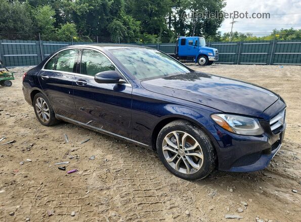55SWF4KB2GU112338 2016 MERCEDES-BENZ C Blue Առջևի աջ