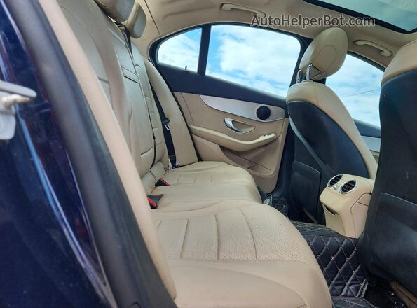 55SWF4KB2GU112338 2016 MERCEDES-BENZ C Blue Հետևի նստատեղերի տեսք