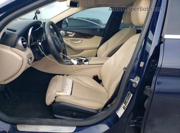 55SWF4KB2HU203840 2017 MERCEDES-BENZ C Blue Widok wnętrza z przodu