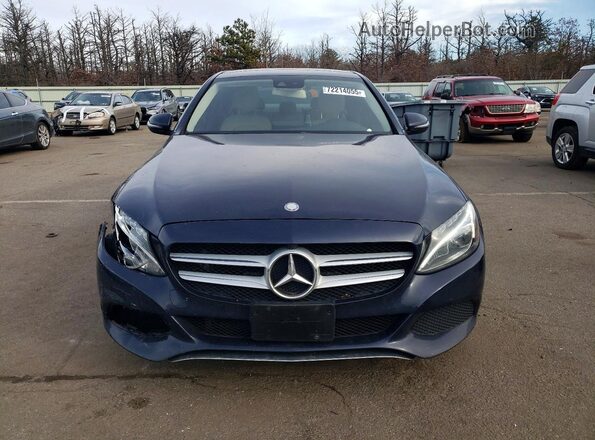 55SWF4KB2HU203840 2017 MERCEDES-BENZ C Blue Widok z przodu