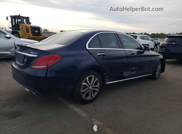 55SWF4KB2HU203840 2017 MERCEDES-BENZ C Blue Tył prawy