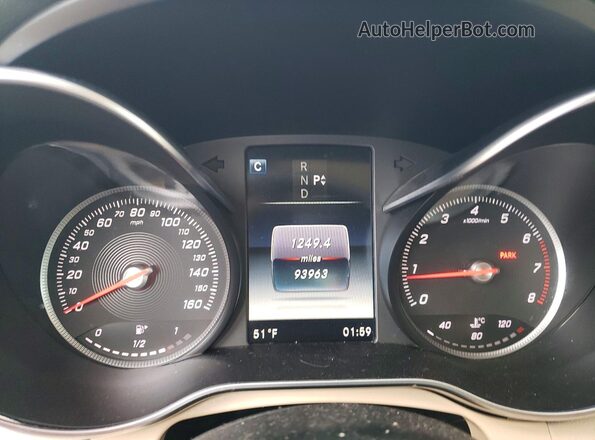 55SWF4KB2HU203840 2017 MERCEDES-BENZ C Blue Widok zestawu wskaźników
