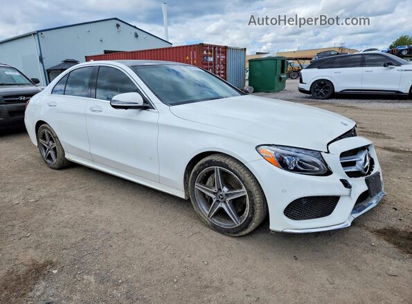 55SWF4KB2JU255460 2018 MERCEDES-BENZ C White Delantero derecho