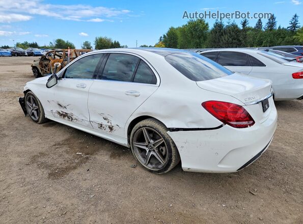55SWF4KB2JU255460 2018 MERCEDES-BENZ C White Trasero izquierdo