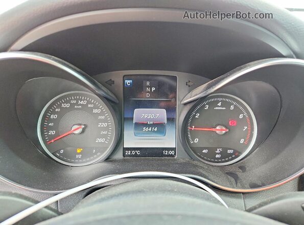 55SWF4KB2JU255460 2018 MERCEDES-BENZ C White Vista del cuadro de instrumentos