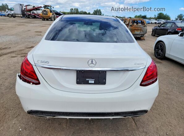 55SWF4KB2JU255460 2018 MERCEDES-BENZ C White Vista trasera
