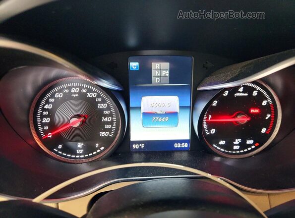 55SWF4KB3GU169969 2016 MERCEDES-BENZ C White Вид щитка приладів