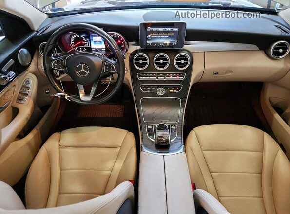 55SWF4KB3GU169969 2016 MERCEDES-BENZ C White Вид панелі приладів