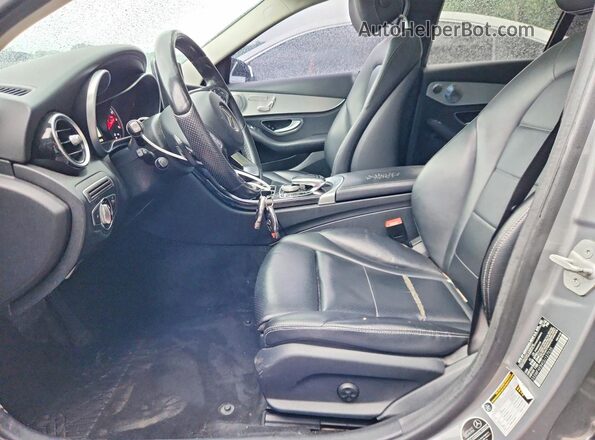 55SWF4KB4GU127035 2016 MERCEDES-BENZ C Silver Widok wnętrza z przodu