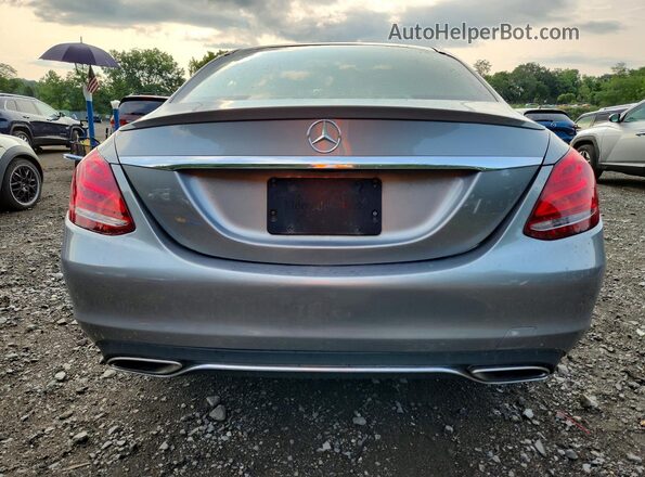 55SWF4KB4GU127035 2016 MERCEDES-BENZ C Silver Widok z tyłu