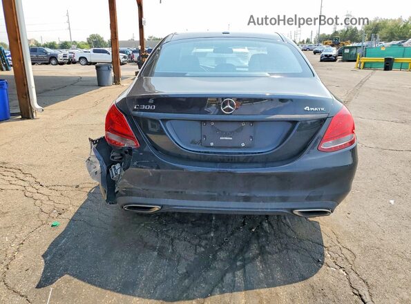 55SWF4KB4JU274642 2018 MERCEDES-BENZ C Black Вид ззаду