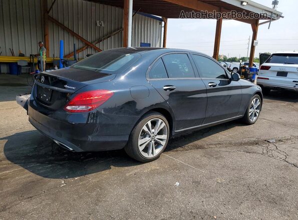 55SWF4KB4JU274642 2018 MERCEDES-BENZ C Black Задня права чверть