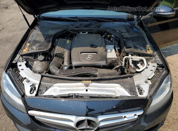 55SWF4KB4JU274642 2018 MERCEDES-BENZ C Black Вид задньої частини салону