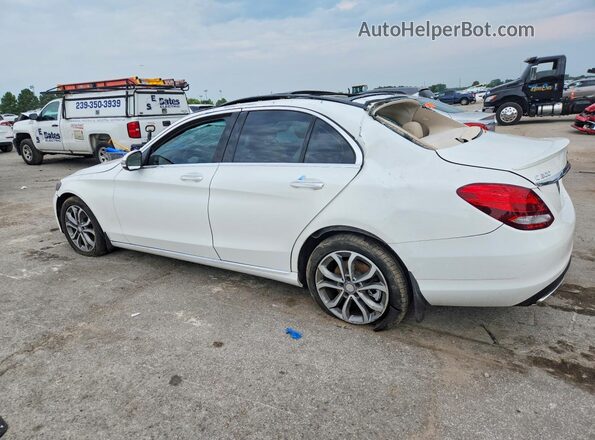 55SWF4KB5GU104962 2016 MERCEDES-BENZ C Белый Задняя левая четверть
