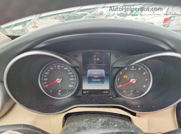 55SWF4KB5GU104962 2016 MERCEDES-BENZ C Белый Вид щитка приборов