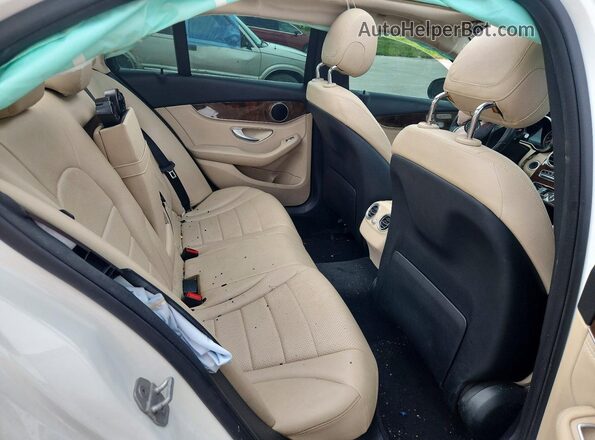 55SWF4KB5GU104962 2016 MERCEDES-BENZ C Белый Вид задних сидений
