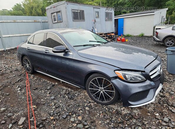 55SWF4KB5GU109790 2016 MERCEDES-BENZ C Charcoal Передня права чверть