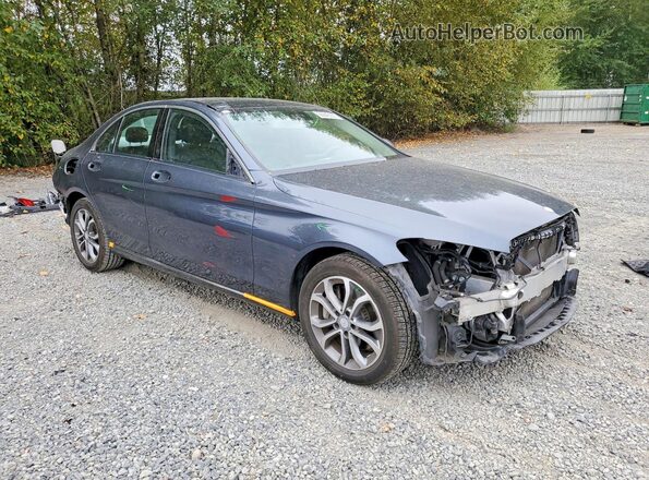 55SWF4KB5GU150338 2016 MERCEDES-BENZ C Gray Delantero derecho
