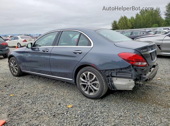55SWF4KB5GU150338 2016 MERCEDES-BENZ C Gray Trasero izquierdo