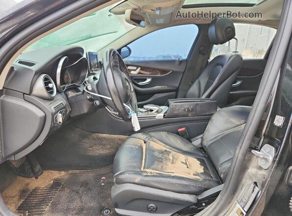 55SWF4KB5GU177281 2016 MERCEDES-BENZ C Black Front interior view