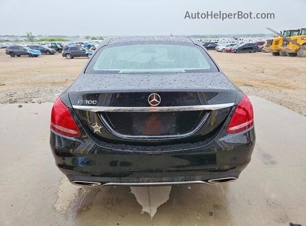 55SWF4KB5GU177281 2016 MERCEDES-BENZ C Black Rear view