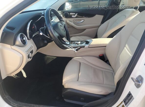55SWF4KB6HU182815 2017 MERCEDES-BENZ C White წინა სალონის ხედი