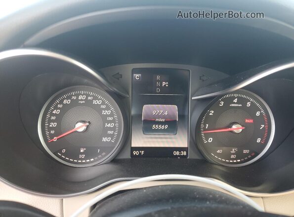 55SWF4KB6HU182815 2017 MERCEDES-BENZ C White ხელსაწყოთა პანელის ხედი