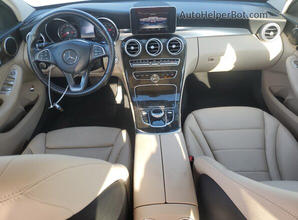 55SWF4KB6HU182815 2017 MERCEDES-BENZ C White წინა პანელის ხედი