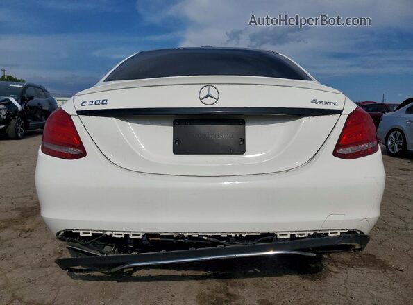 55SWF4KB6JU271578 2018 MERCEDES-BENZ C White უკანა ხედი