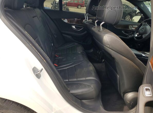 55SWF4KB6JU271578 2018 MERCEDES-BENZ C White უკანა სავარძლების ხედი