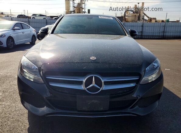 55SWF4KB7JU236256 2018 MERCEDES-BENZ C Black Front view