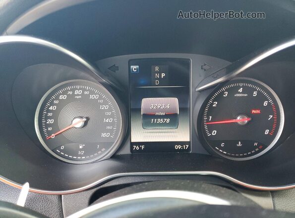 55SWF4KB7JU236256 2018 MERCEDES-BENZ C Black Instrument cluster view