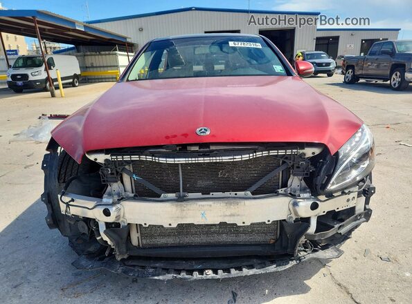 55SWF4KB9HU224619 2017 MERCEDES-BENZ C Red Вид спереду