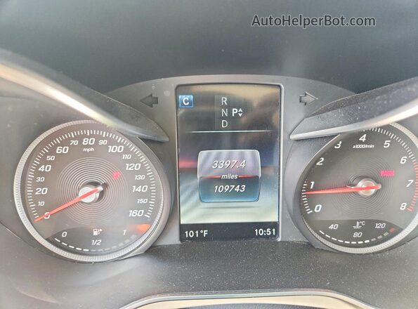 55SWF4KB9HU224619 2017 MERCEDES-BENZ C Red Вид щитка приладів
