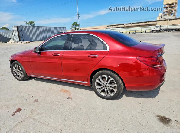 55SWF4KB9HU224619 2017 MERCEDES-BENZ C Red Задня ліва чверть
