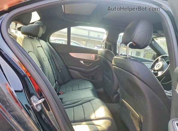 55SWF4KB9JU269162 2018 MERCEDES-BENZ C Black Vista de los asientos traseros
