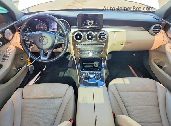55SWF4KBXJU259868 2018 MERCEDES-BENZ C White Вид панелі приладів