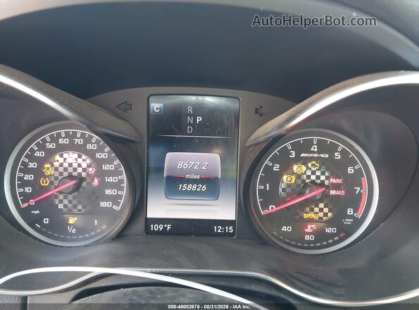 55SWF6EB0HU186110 2017 MERCEDES-BENZ AMG C 43 Gray Вид задніх сидінь