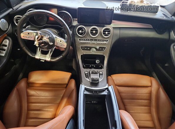 55SWF6EB0KU285422 2019 MERCEDES-BENZ C White Առջևի վահանակի տեսք