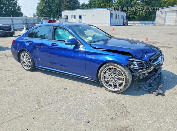 55SWF6EB1LU324343 2020 MERCEDES-BENZ C Blue წინა მარჯვენა