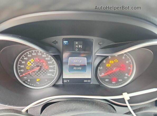 55SWF6EB3GU138342 2016 MERCEDES-BENZ C White Vista del cuadro de instrumentos