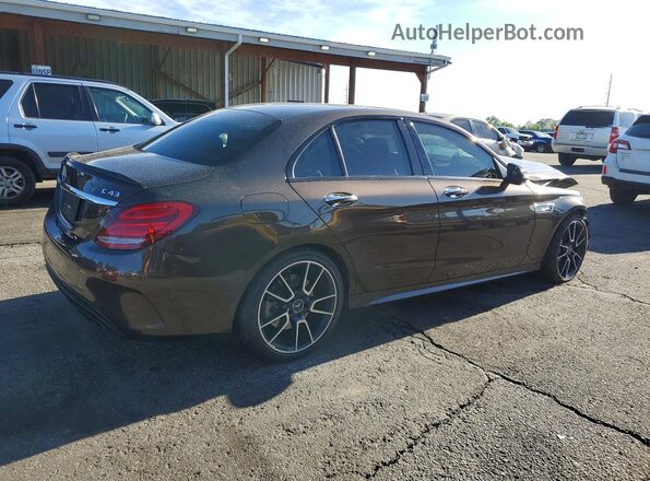 55SWF6EB4HU181606 2017 MERCEDES-BENZ C Brown Trasero derecho