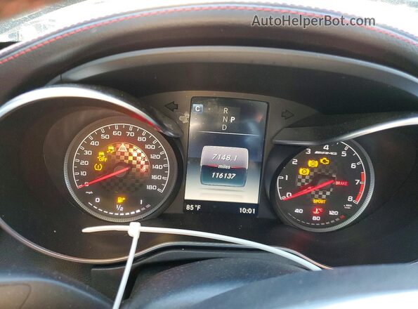 55SWF6EB4HU181606 2017 MERCEDES-BENZ C Brown Vista del cuadro de instrumentos