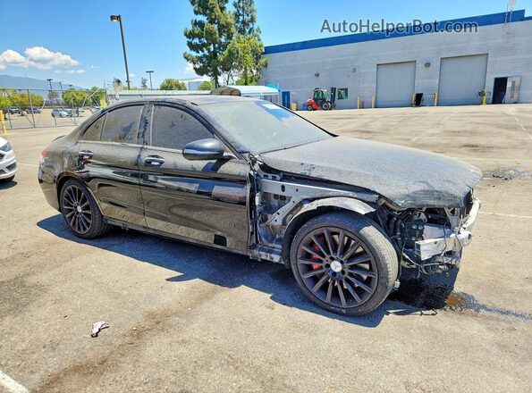 55SWF6EB4JU267164 2018 MERCEDES-BENZ C Black Przód prawy
