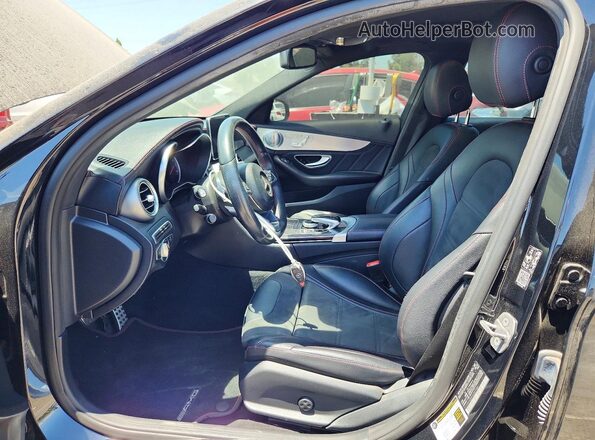 55SWF6EB4JU267164 2018 MERCEDES-BENZ C Black Widok wnętrza z przodu