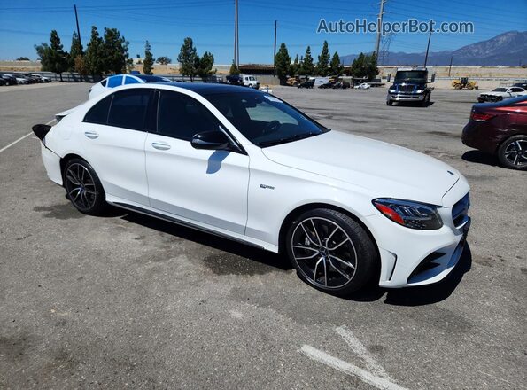 55SWF6EB4KU292129 2019 MERCEDES-BENZ C Белый Передняя правая четверть