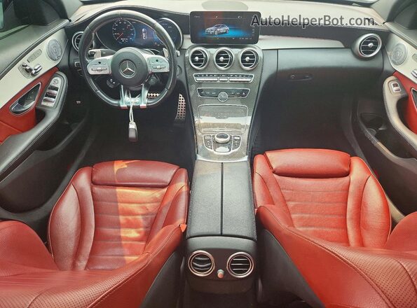 55SWF6EB4LU325003 2020 MERCEDES-BENZ C Gray Widok deski rozdzielczej