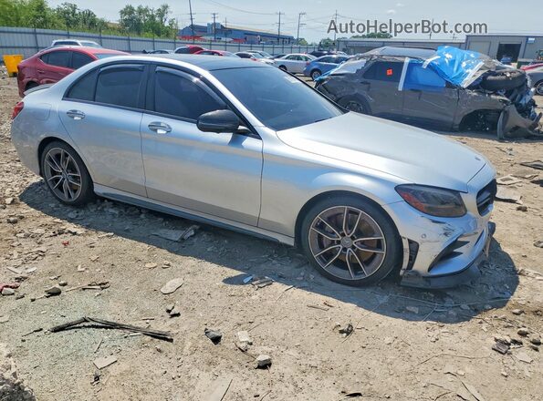 55SWF6EBXLU331811 2020 MERCEDES-BENZ C Серебряный Передняя правая четверть